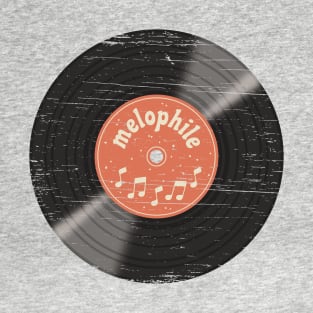 Melophile (Music Lover) Vinyl Record T-Shirt